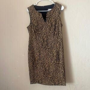 90s ROBBIE BEE spandex animal Print Dress! 10